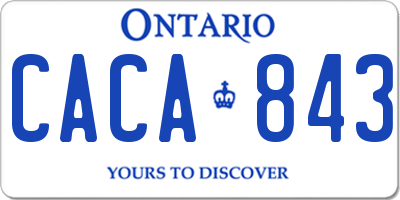 ON license plate CACA843