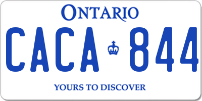 ON license plate CACA844