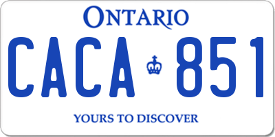 ON license plate CACA851