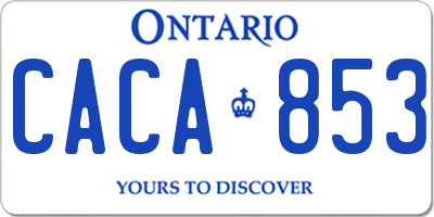 ON license plate CACA853