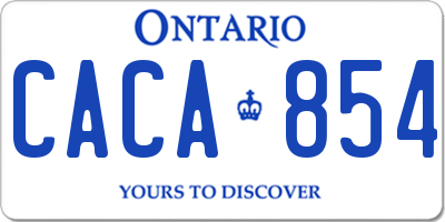 ON license plate CACA854