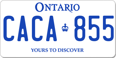 ON license plate CACA855