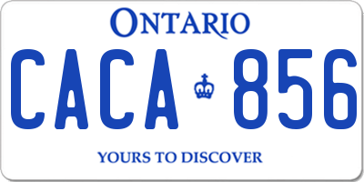 ON license plate CACA856