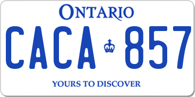 ON license plate CACA857