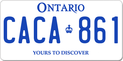 ON license plate CACA861