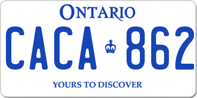 ON license plate CACA862