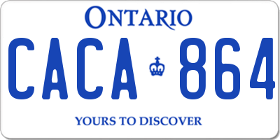 ON license plate CACA864