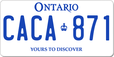 ON license plate CACA871