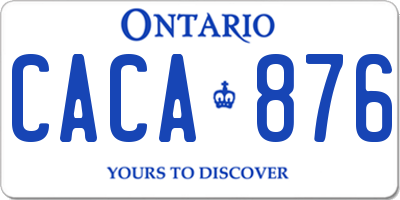 ON license plate CACA876