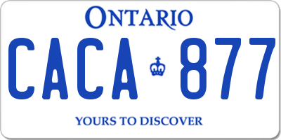 ON license plate CACA877