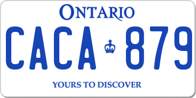 ON license plate CACA879