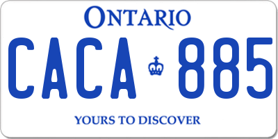 ON license plate CACA885