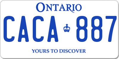 ON license plate CACA887