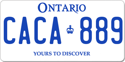 ON license plate CACA889