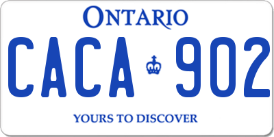 ON license plate CACA902