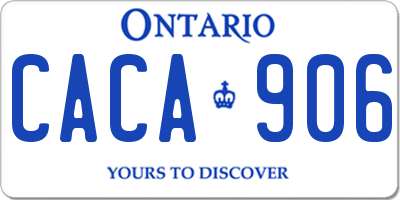 ON license plate CACA906