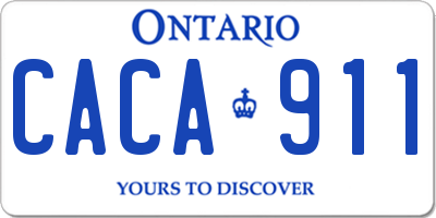 ON license plate CACA911