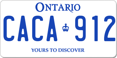 ON license plate CACA912