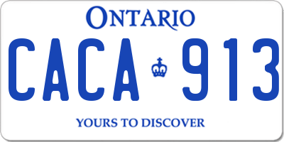 ON license plate CACA913