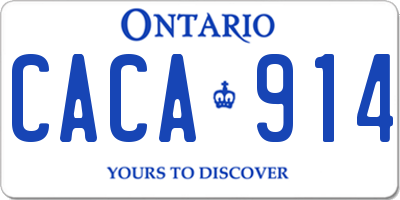 ON license plate CACA914