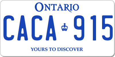 ON license plate CACA915