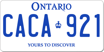 ON license plate CACA921