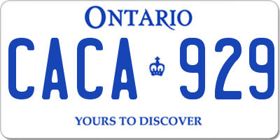 ON license plate CACA929