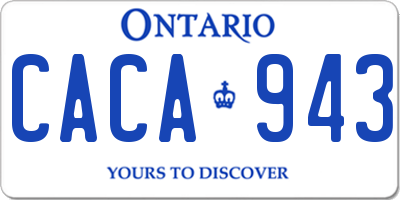 ON license plate CACA943