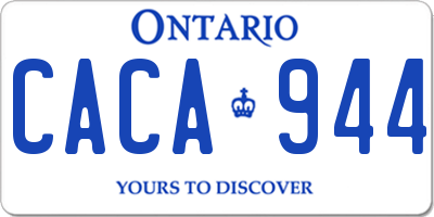 ON license plate CACA944