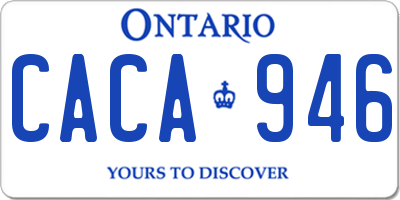 ON license plate CACA946