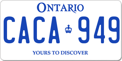 ON license plate CACA949