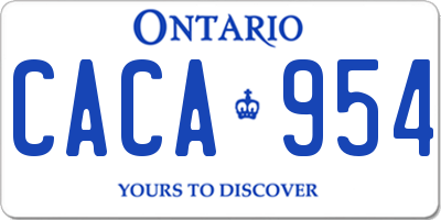 ON license plate CACA954