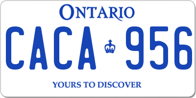 ON license plate CACA956