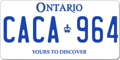 ON license plate CACA964