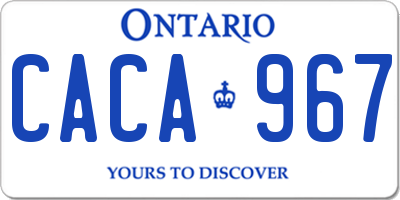 ON license plate CACA967