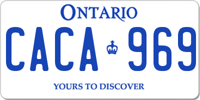 ON license plate CACA969