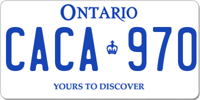 ON license plate CACA970