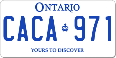 ON license plate CACA971