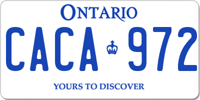 ON license plate CACA972