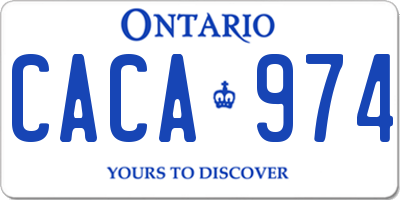 ON license plate CACA974