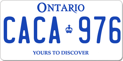 ON license plate CACA976