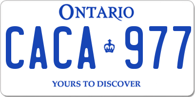 ON license plate CACA977