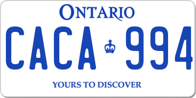 ON license plate CACA994