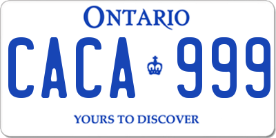 ON license plate CACA999