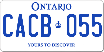 ON license plate CACB055