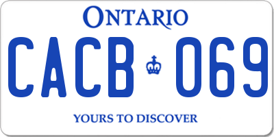 ON license plate CACB069