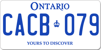 ON license plate CACB079