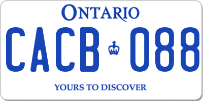 ON license plate CACB088