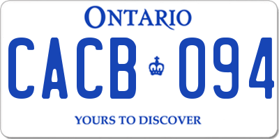 ON license plate CACB094