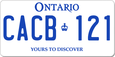 ON license plate CACB121